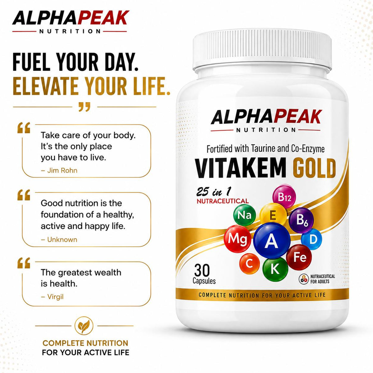 Alphapeak Vitakem Gold Multivitamin Capsules