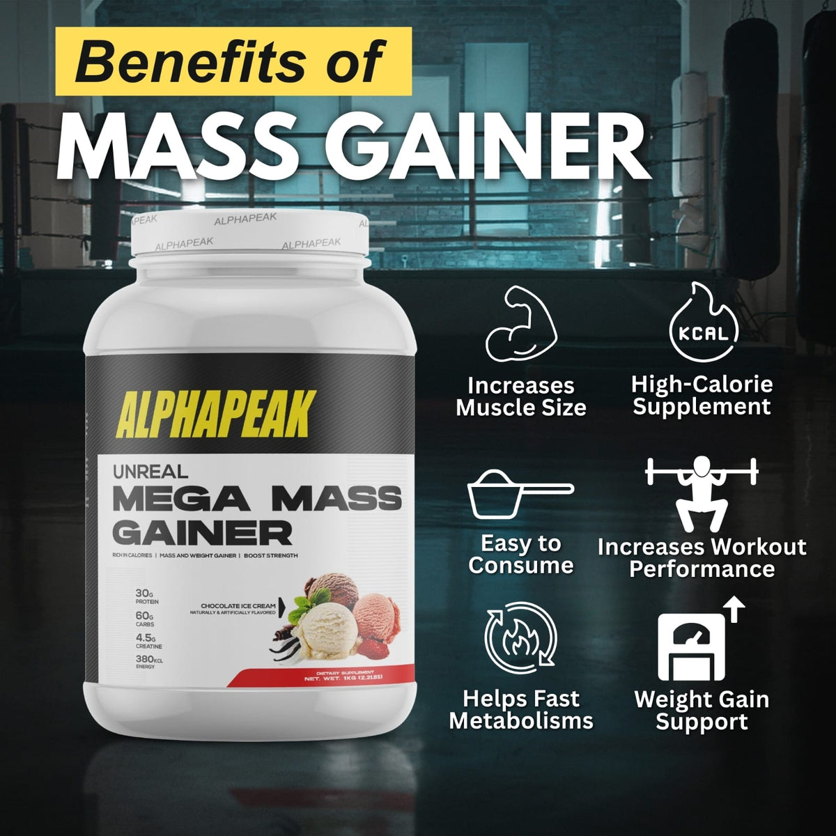 ALPHAPEAK Unreal Mega Mass Gainer