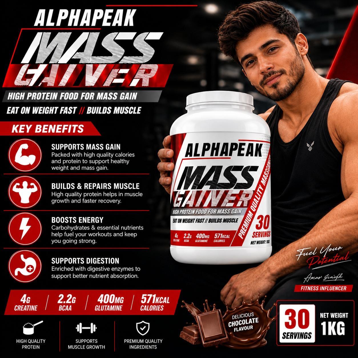 ALPHAPEAK Premium Mass Gainer