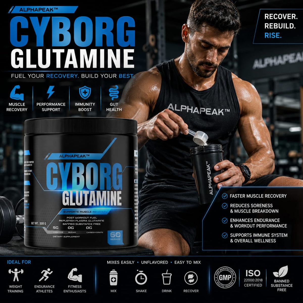 Alphapeak Cyborg Glutamine 300g