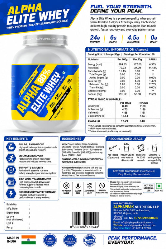 Alphapeak Alpha Whey Protein 1kg