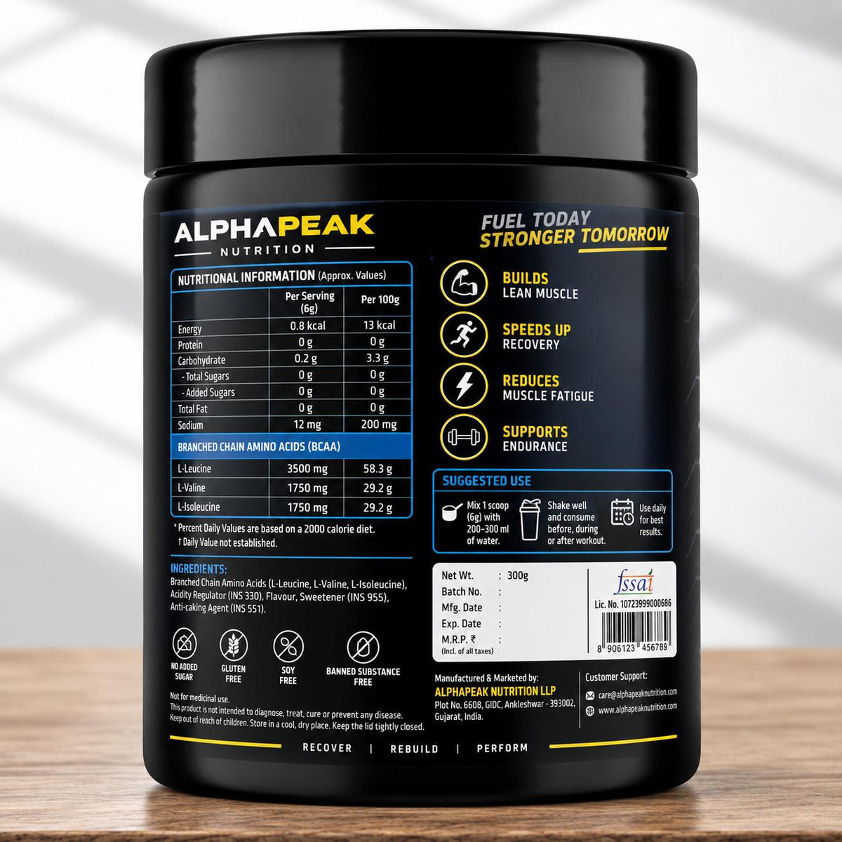 Alphapeak BCAA Powder 300g
