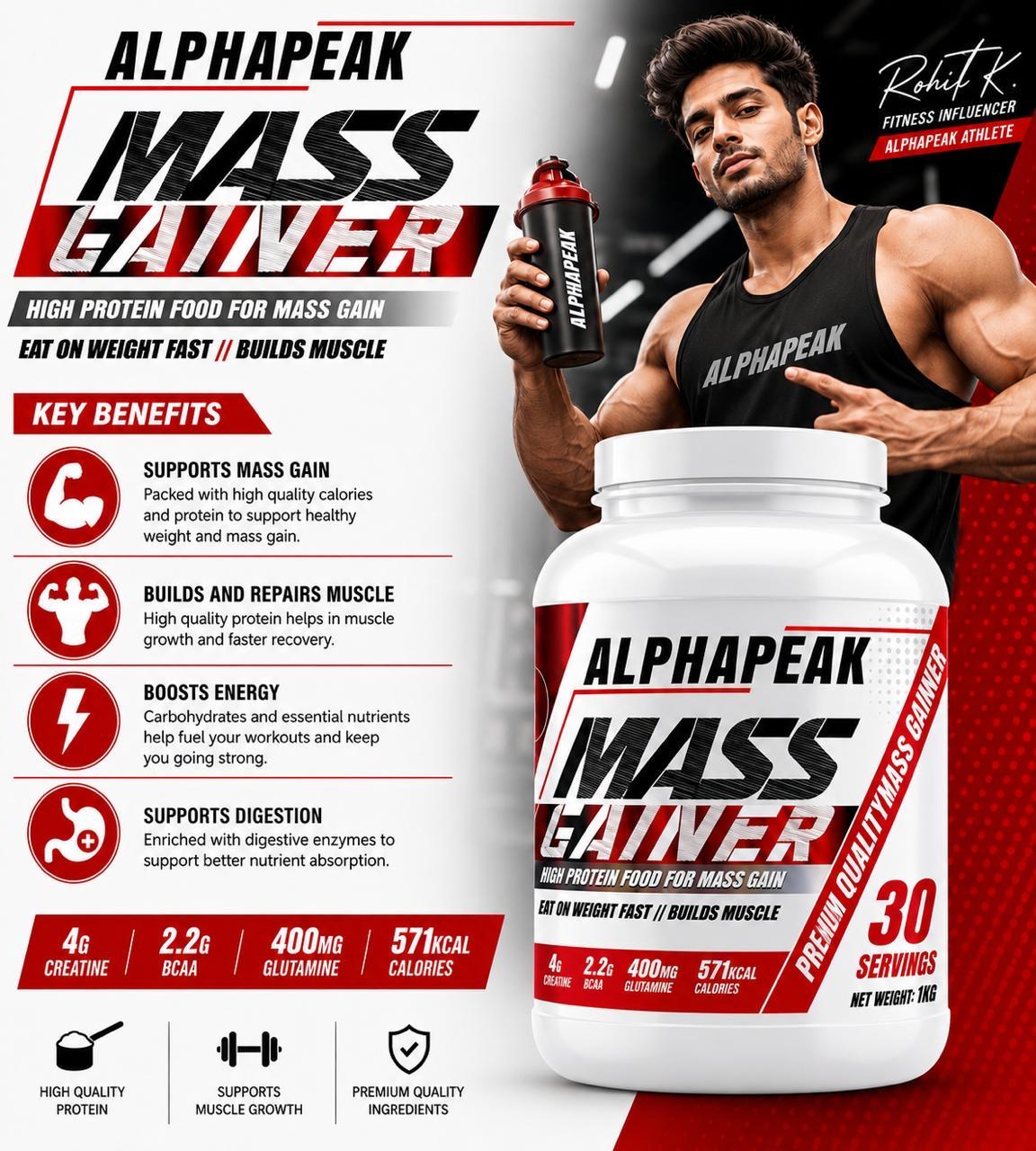 ALPHAPEAK Premium Mass Gainer