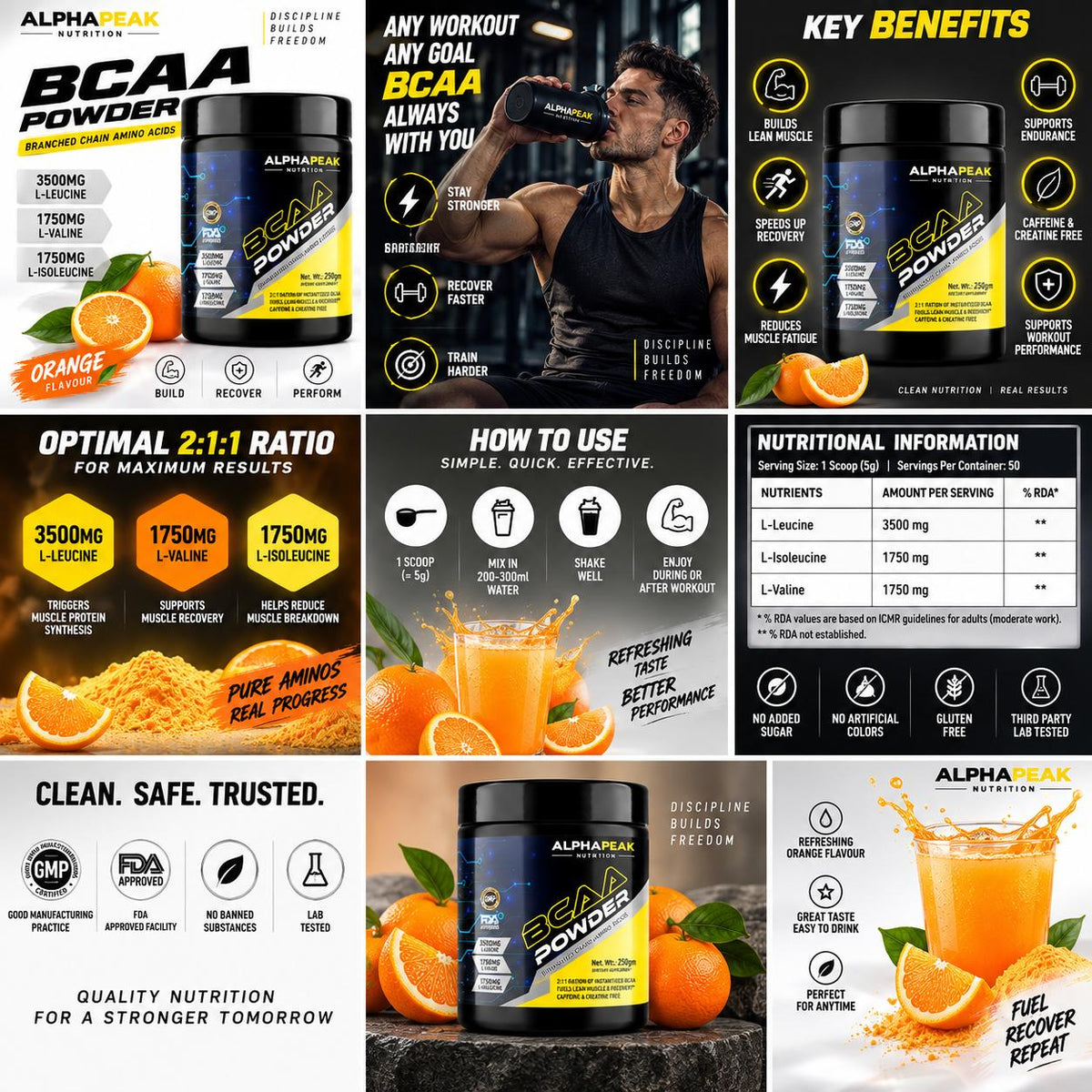 Alphapeak BCAA Powder 300g