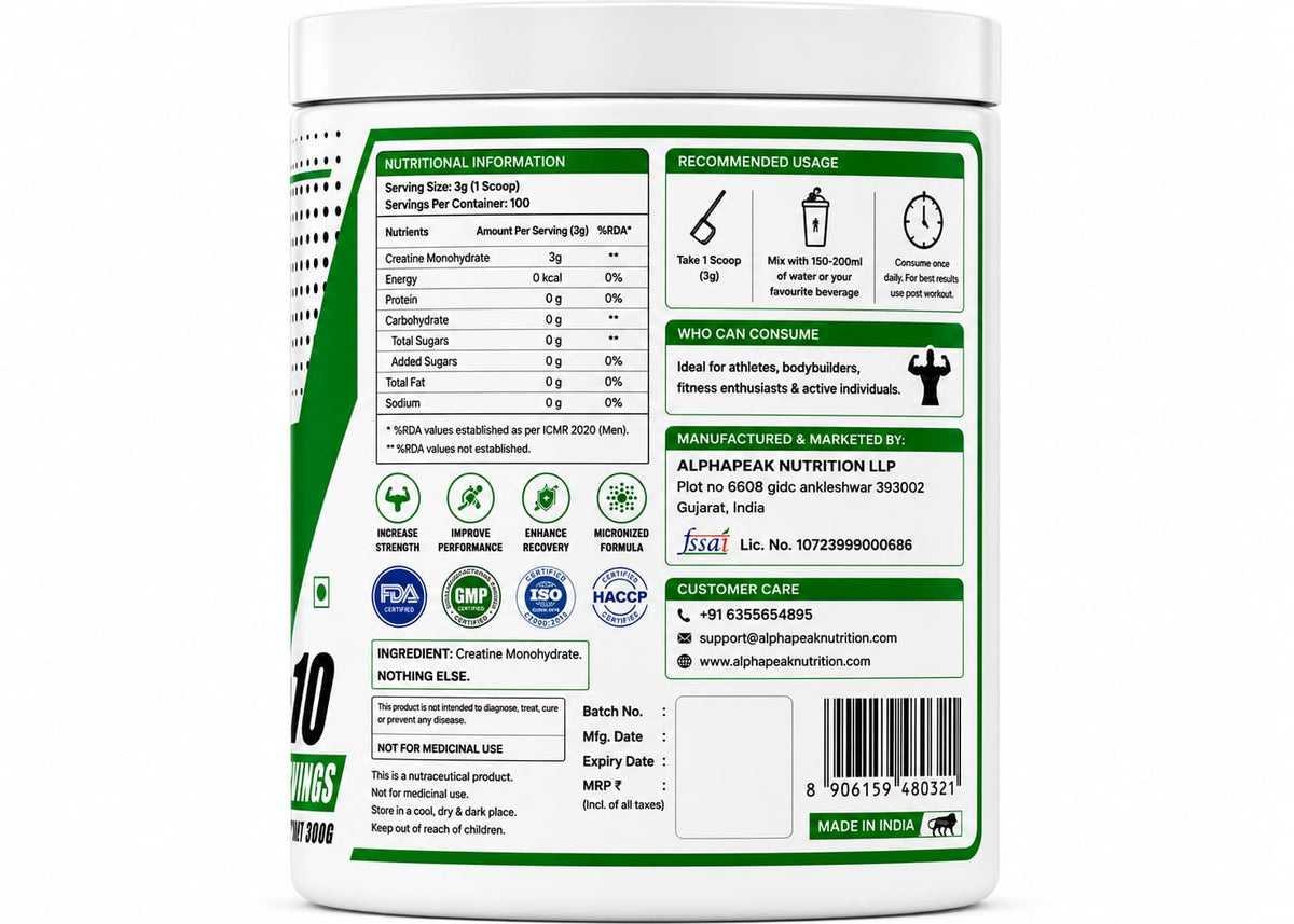 Alphapeak Creatine Monohydrate
