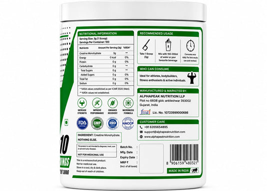 Alphapeak Creatine Monohydrate