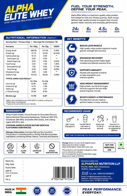 Alphapeak Alpha Whey Protein 1kg